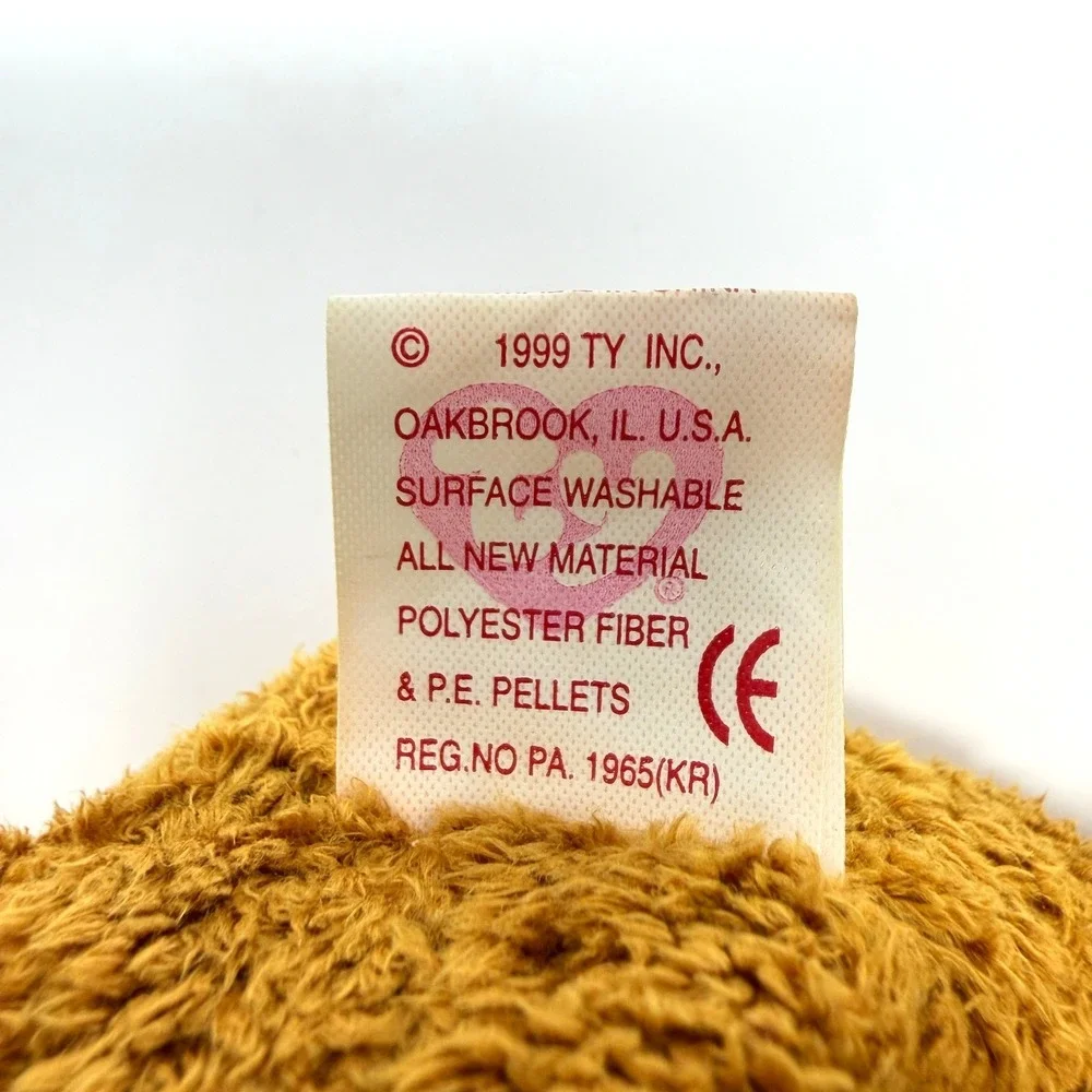 Ty Fuzz Bear Beanie Baby Plush Beanie Babies Tag Errors Brown Retired 1998‎